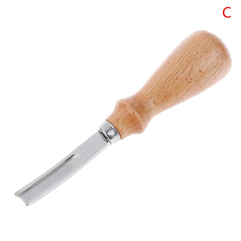 Wood Handle French Style Leathercraft Leather Edge Beveler Leather Craft Tool
