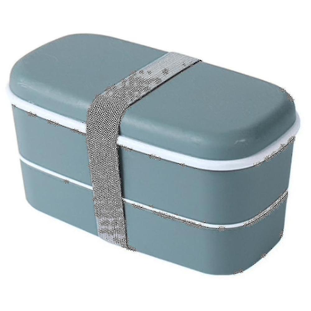 Microwavable 2 Layer Lunch Box With Compartments Leakproof Box Green