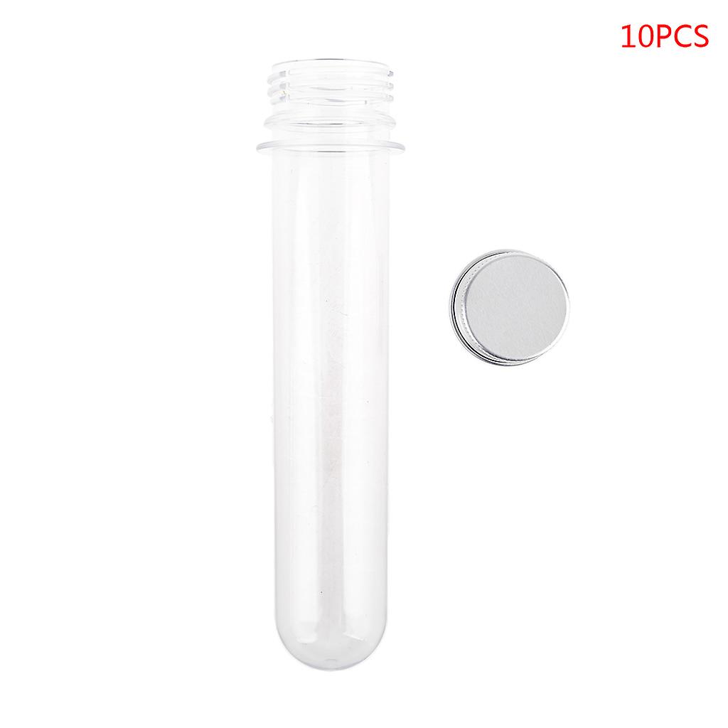 25x140mm Clear Plastic Test Tubes with Screw Caps Candy Bottle Container 10 Pcs