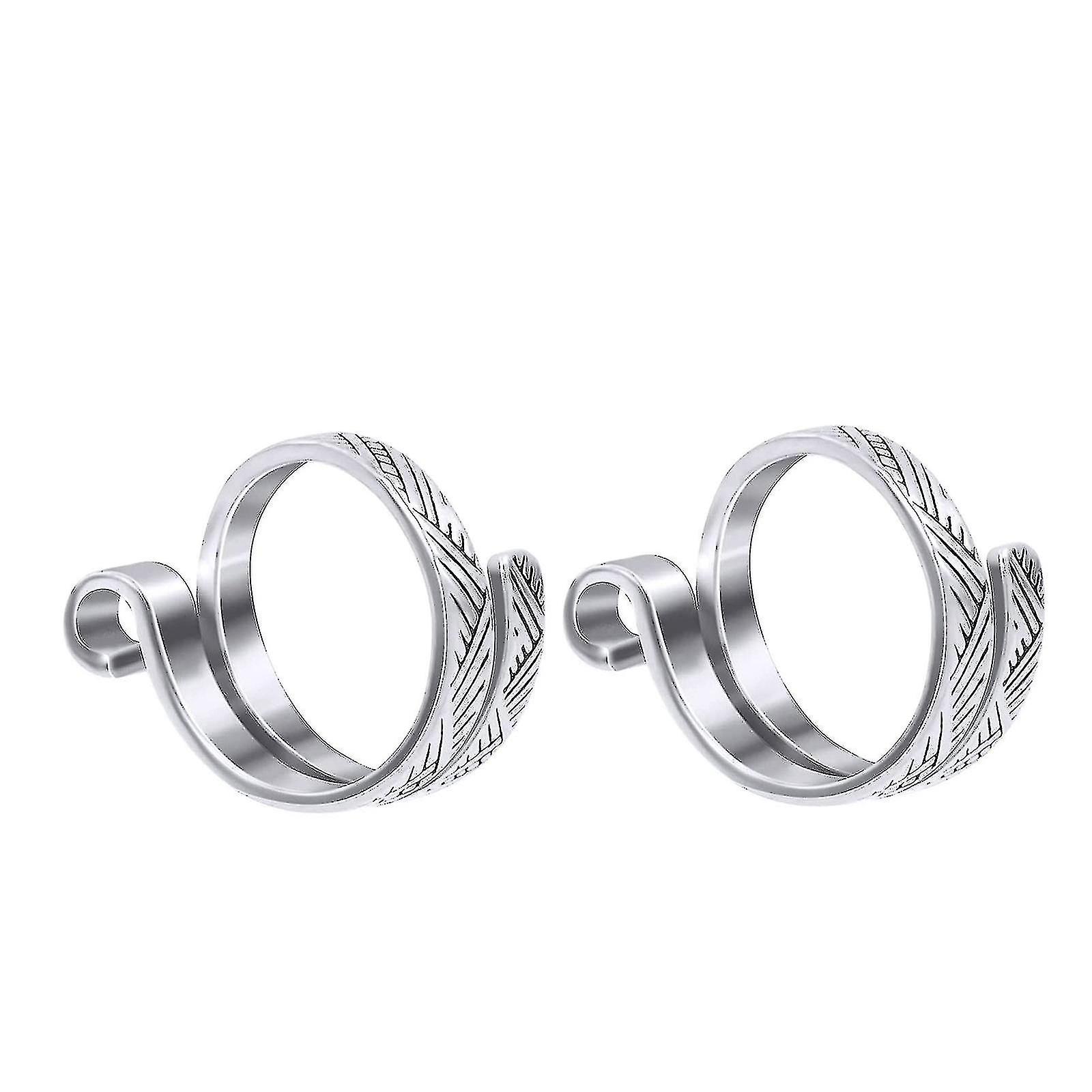 2er Pack Häkelfinger Ring Adjust Häkel Spannring Offenes Garn Führung Fingerclip Häkelfinger Fingerhut