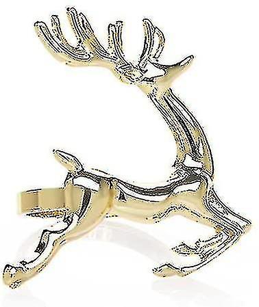 6 stk jule fawn serviett spenne, metall serviett ring, serviett ring