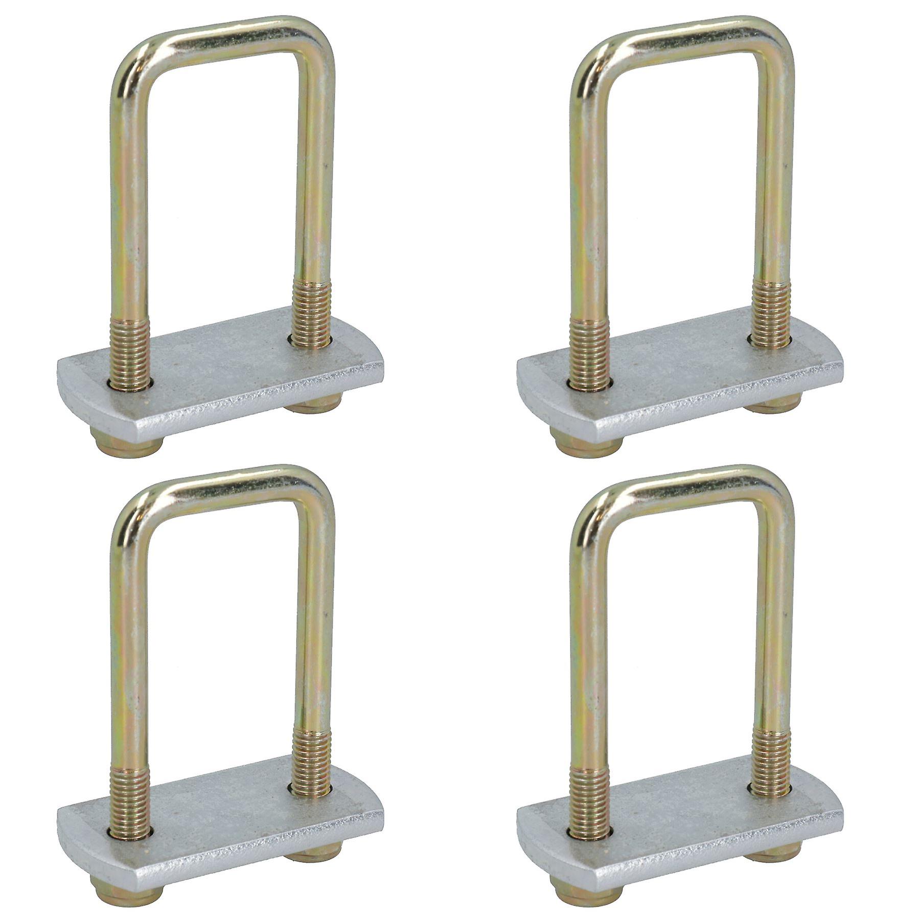 4 Pack M10 40mm x 88mm U-Bolt N-Bolt with Plates & Nuts HIGH TENSILE
