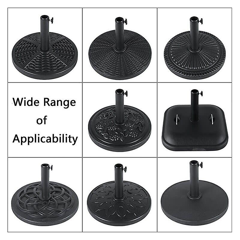 2pcs Umbrella Table Ring Hole, Silicone Umbrella Cone Wedge Plug Sleeve Stabilizer Patio Adapter Umbrella Table Hole Insert For 2-2.5in Table Patio 1.5in Pool Umbrella Sleeve Adapter (Black