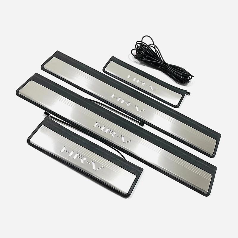 For Honda Hrv Hr-v Hrv Vezel 2022 Accessories Led Door Sill Scuff Plate Cover Trim Exterior Decoration Car Styling
