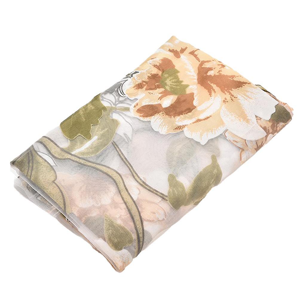 ZHOUBA Door Blinds Window Peony Printed Transparent Tulle Curtain Room Divider Valance