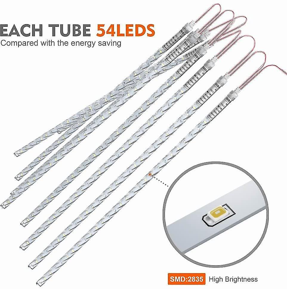 Bluefire Upgraded 50cm 10 Tubes 540 Led Meteor Shower Rain Lights, Falling Rain