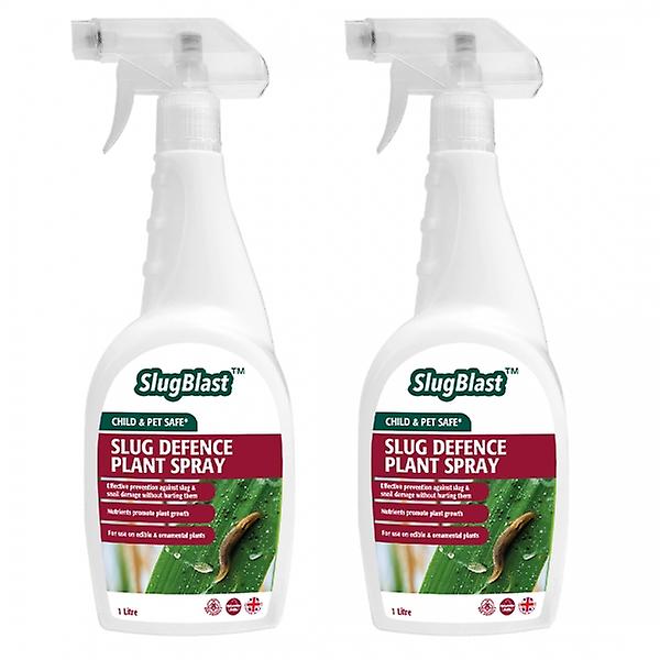 Slug Defence Plant Spray 2 x 750 ml, Child, Pet Friendly Slugblast