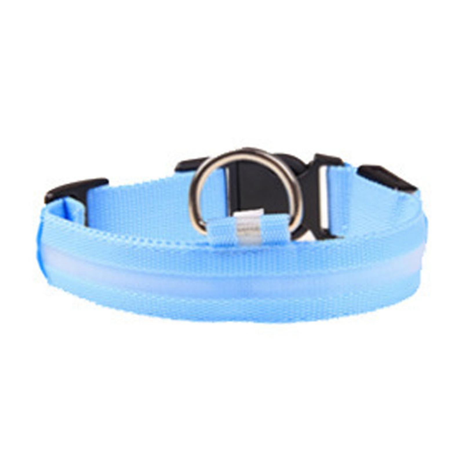 LED Dog Collar M Size Quick Release Super Bright LED Light Up Dog Collar with Adjustable Buttons for Dogs