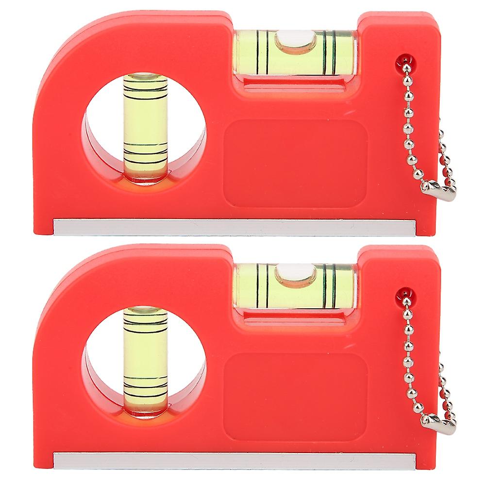 2pcs Mini Magnetic Spirit Level Gradienter Outdoor Home Plastic Horizontal Bubble Measuring Tool