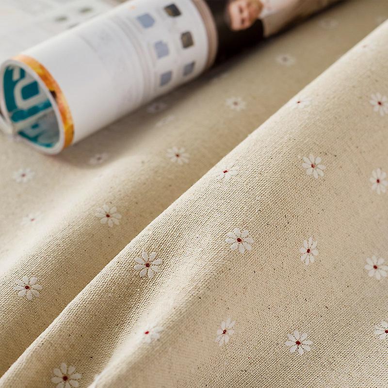 Flower Pattern Tablecloth Linen Cotton Table Cloth with Lace Dining Table Cover
