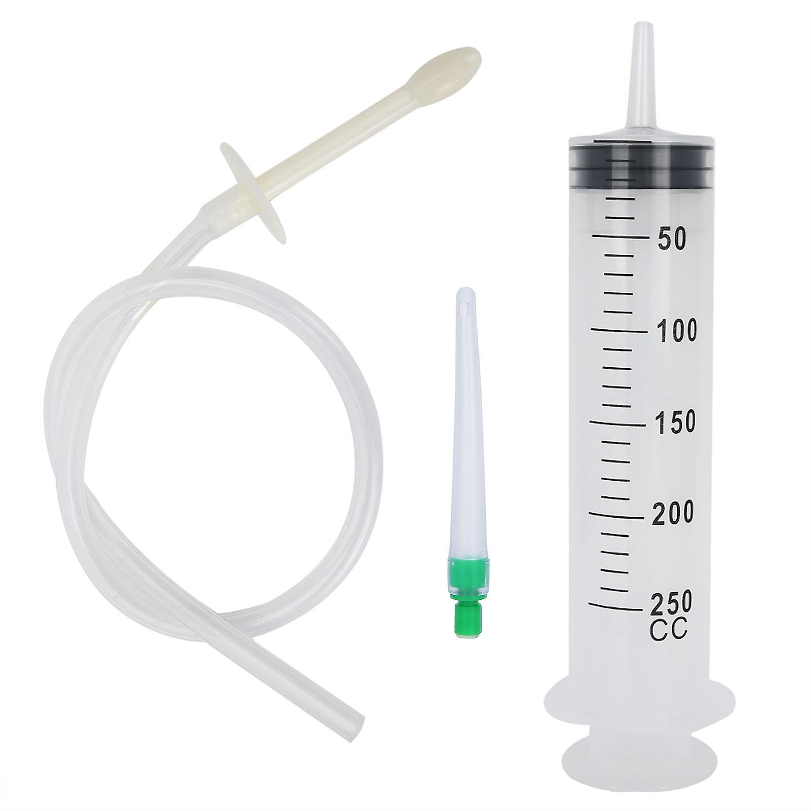 Unisex Enema Syringe 250ML Anal Douche System with Hose Accessory
