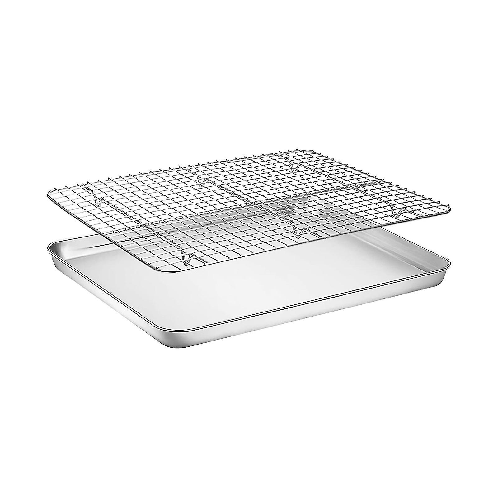 Rustfrit stål Cookie Sheet Og Kølehylder, Giftfri Bageplade