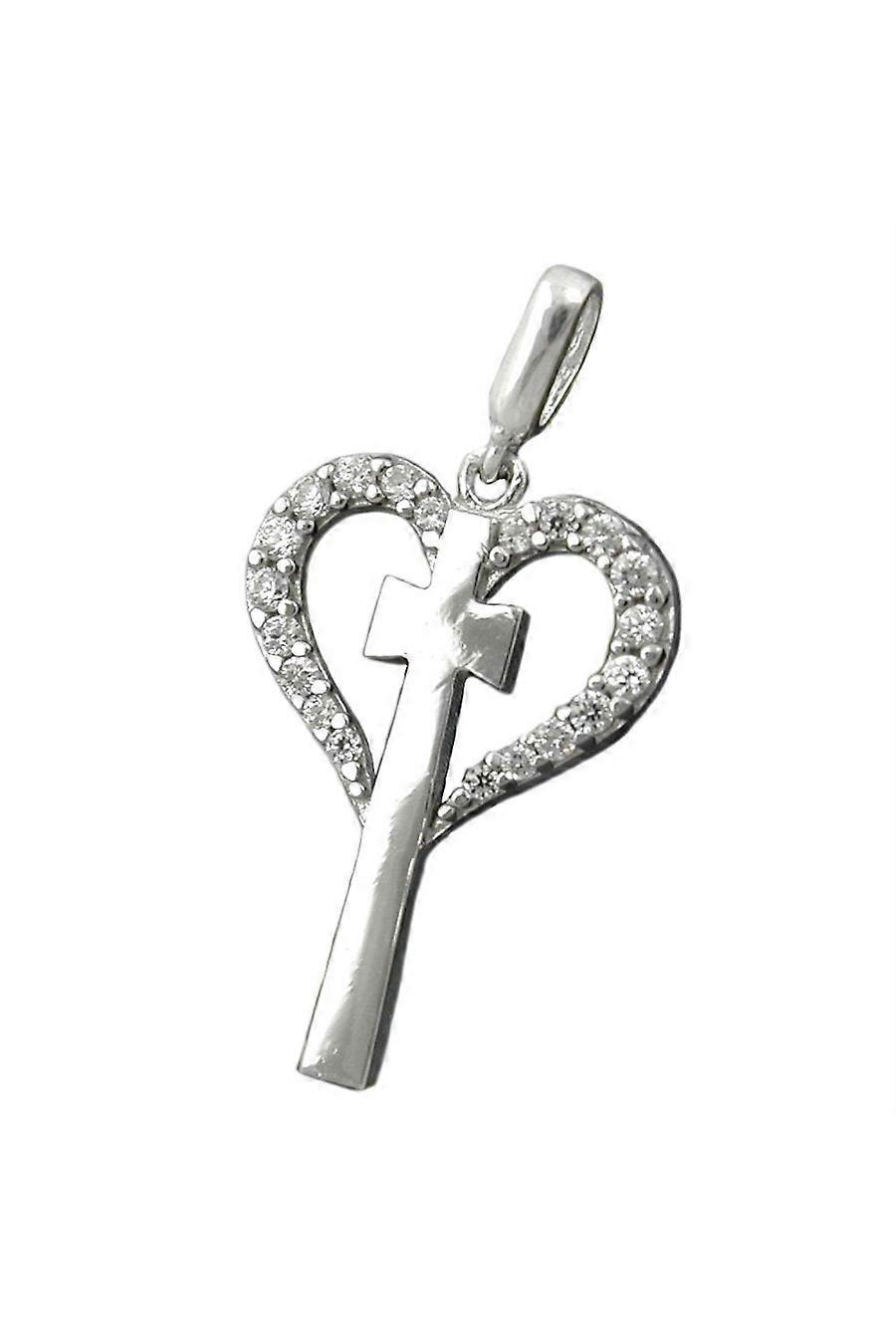 Pendant Heart With Cross Silver 925 - Gl90239