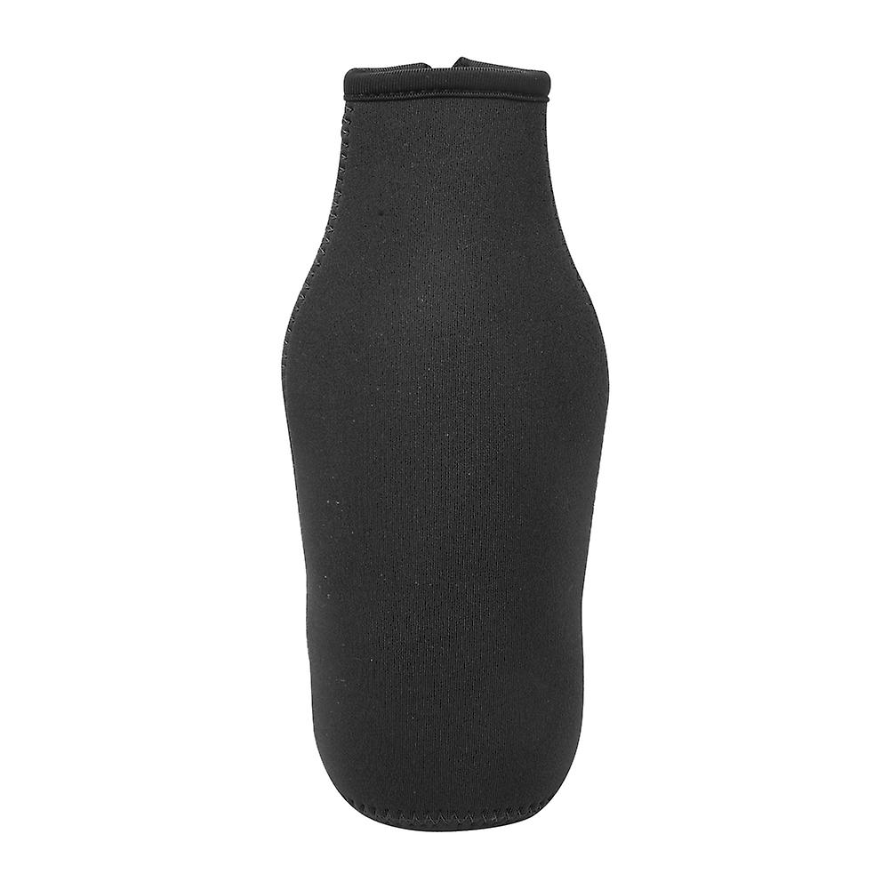 Fashion Solid Colors Beer Beer Bottle Sleeve Holder with Zipper Beverage Bottles Can Holder(black)