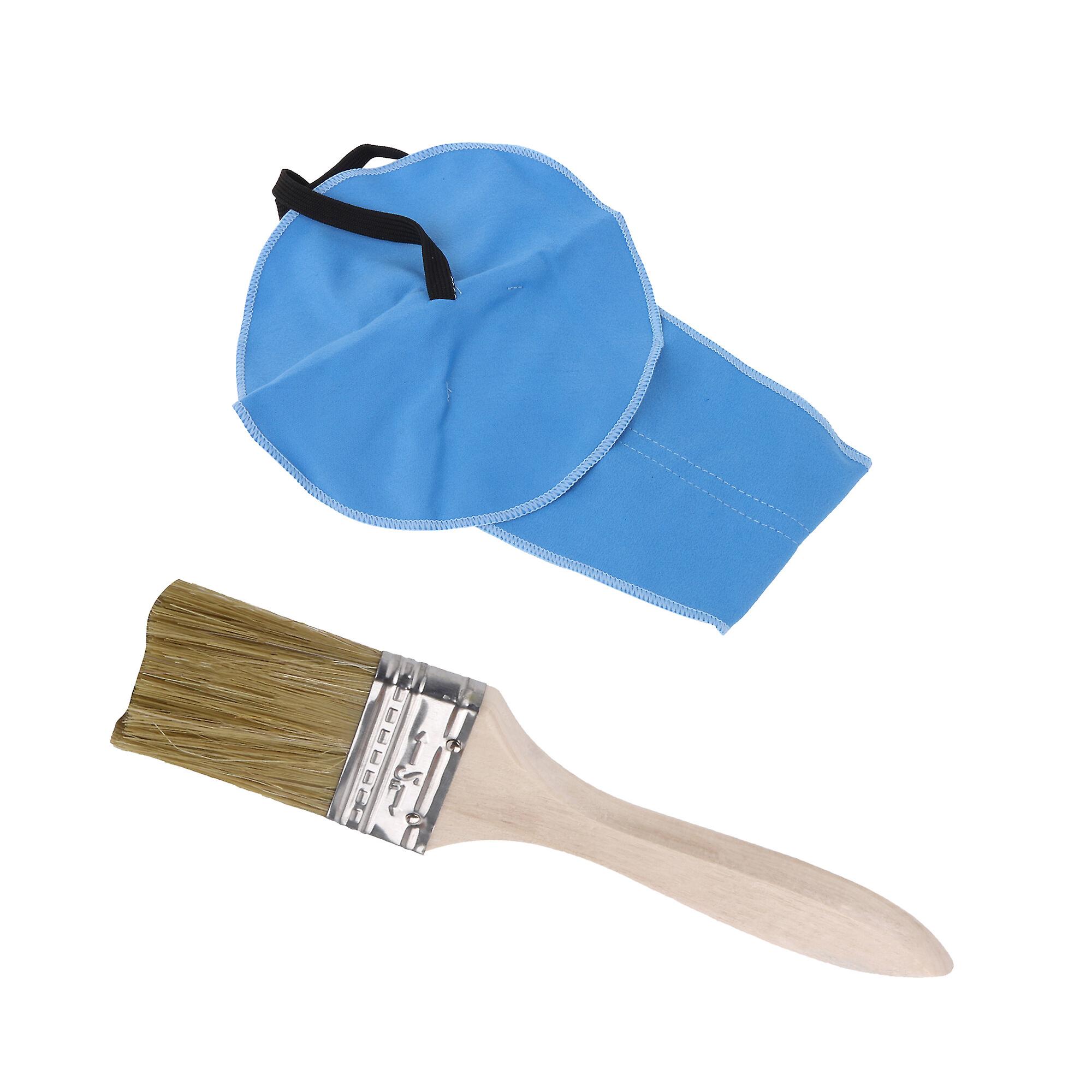 2 Pcs Sax Microfiber Cloth & 2Inch Width Chip Brush w/ Natural Wood Handle