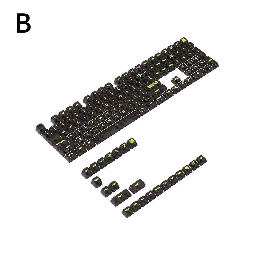 131 Pcs Pc Mda Height Keycaps Set High Transparency Clear Light Transmitting for Mechanical Keyboard