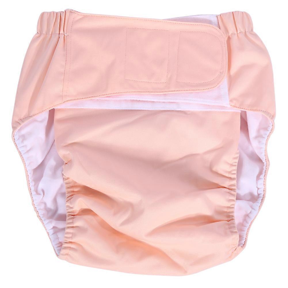 Adult Pocket Diaper Adjustable Reusable Washable Incontinence Care (Light Pink)