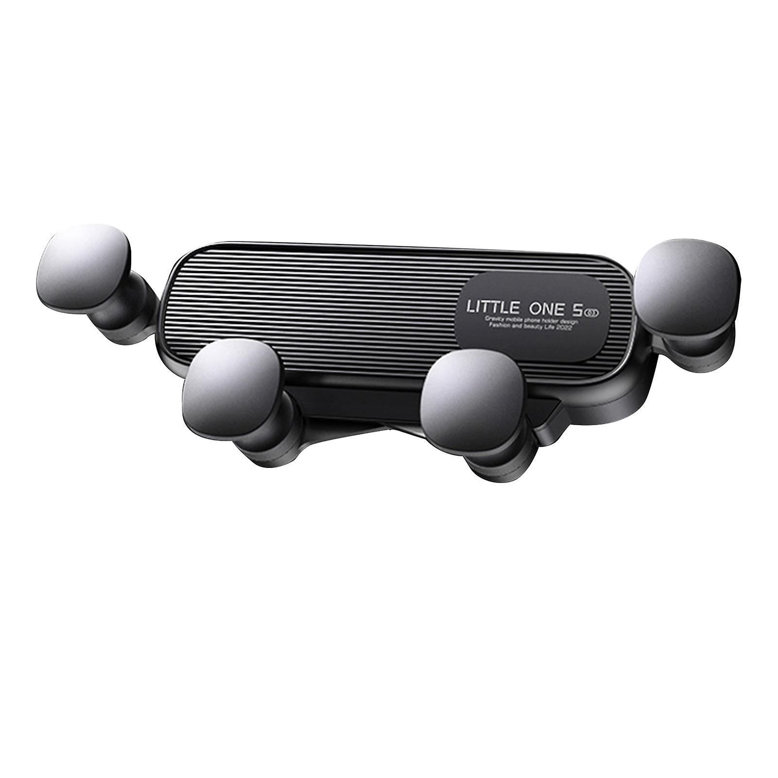 Gravity phone holder for car vent with secure hook