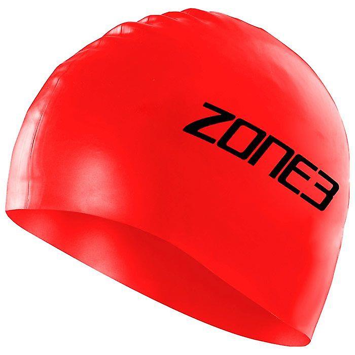 Zone3 Silicone Swim Cap - Red Unisex Adult