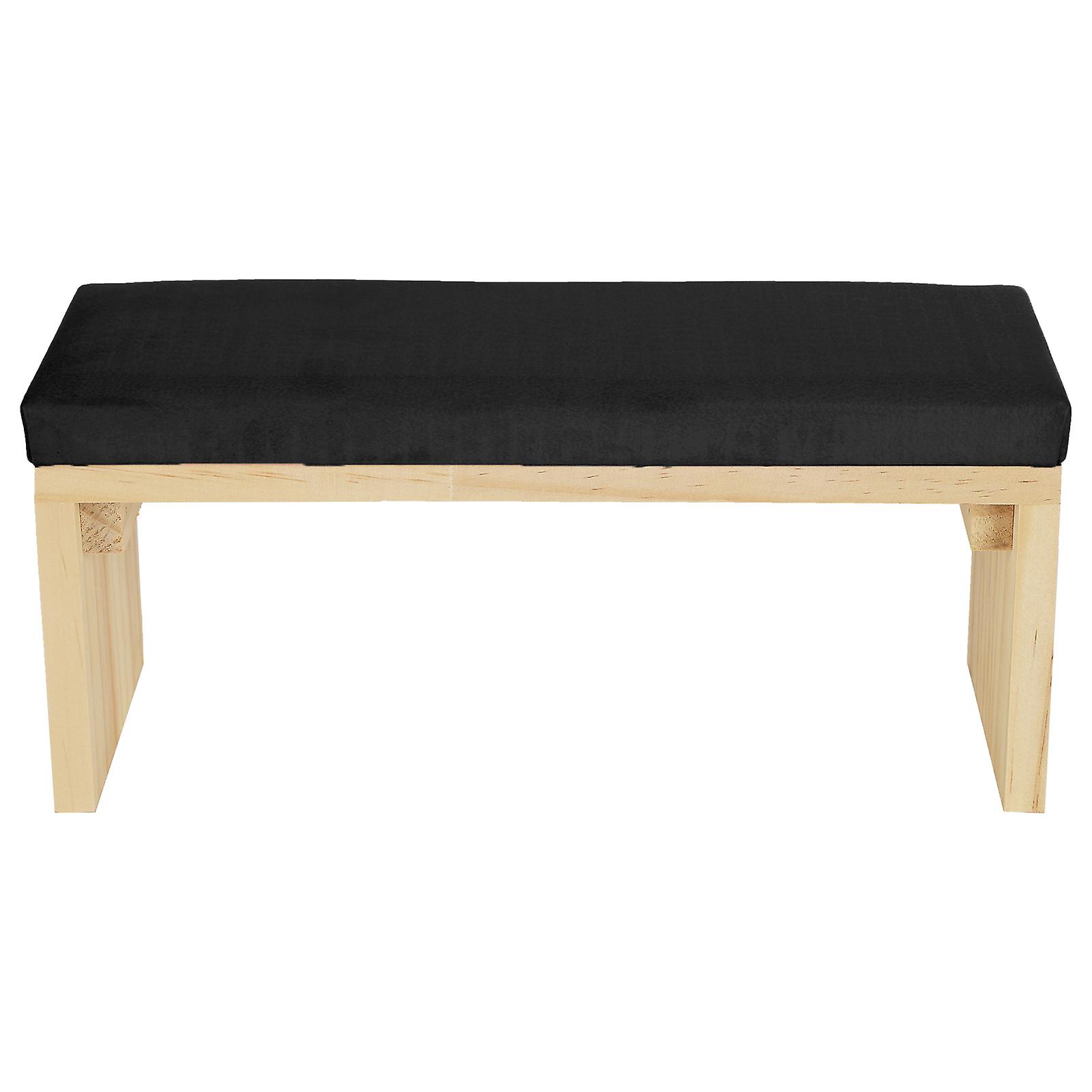 Coussin repose-mains en cuir PU souple pour nail art, support en bois, coussin repose-bras pour salon de manucure, noir