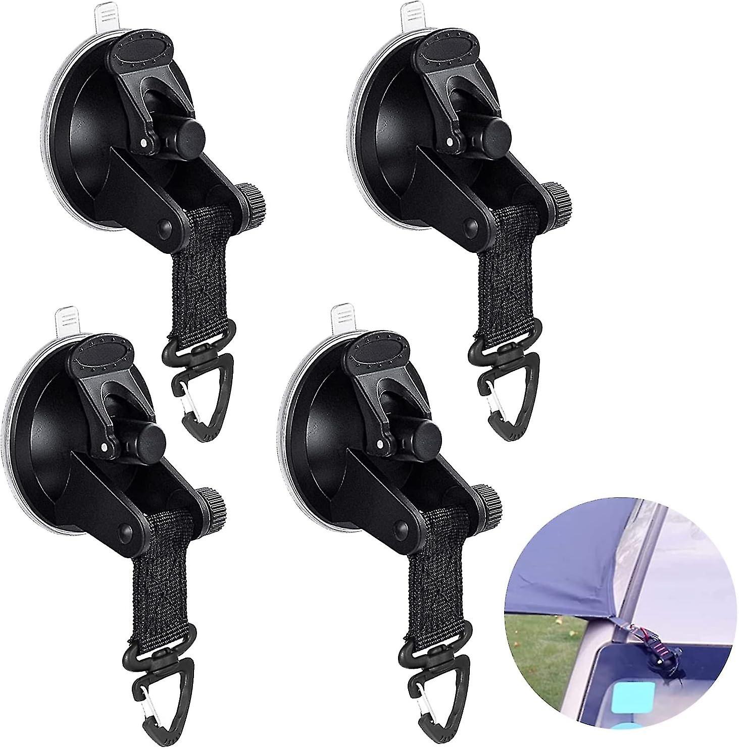 Suction Cup Anchor, 4 Pieces Awning Suction Cup Fixing Hook, Multi-Purpose Suction Cup Anchor, Campi