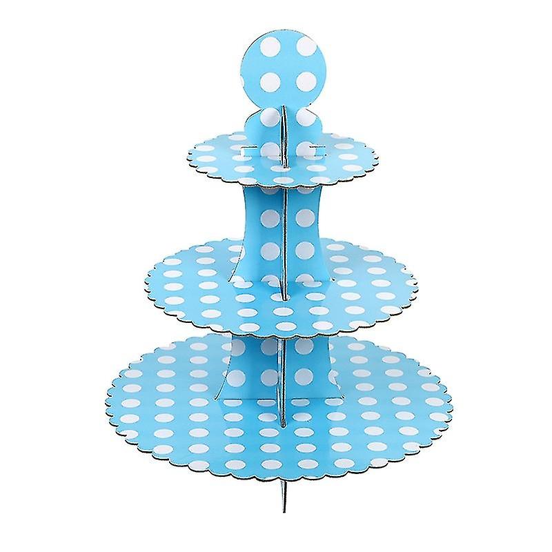 Blue Polka Dot Baby Shower Cupcake Stand