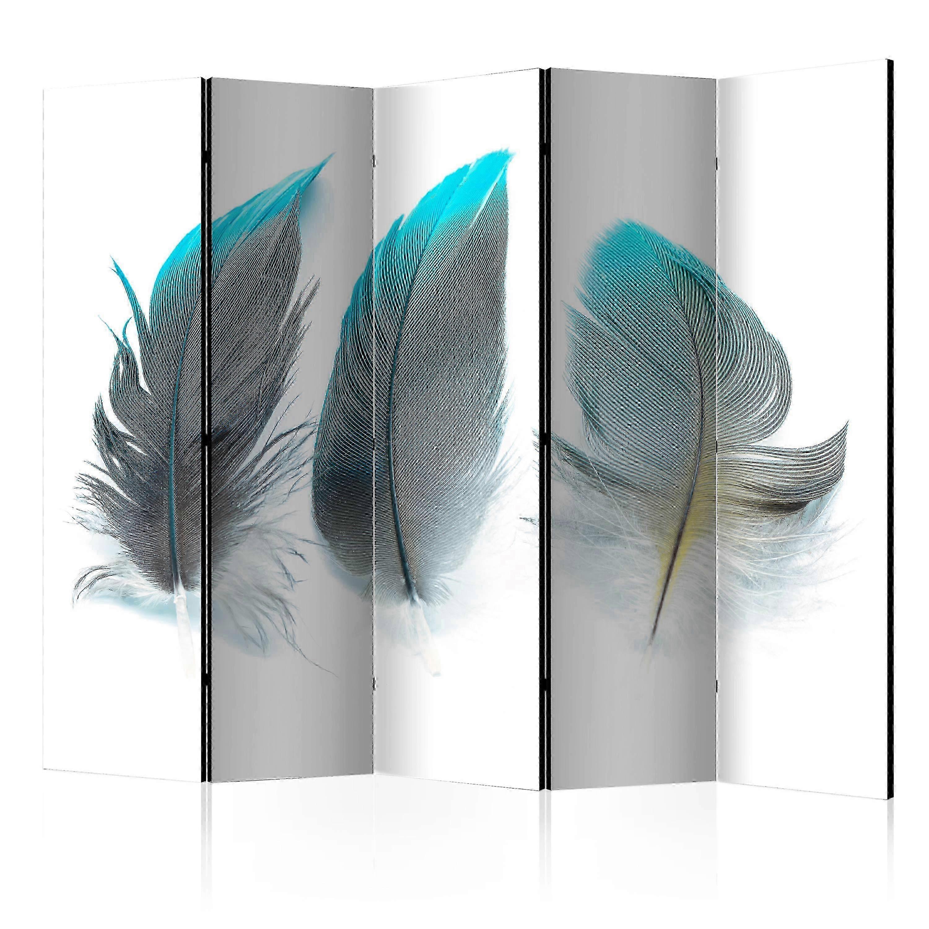 Scheidingswand - Blauwe Veren II