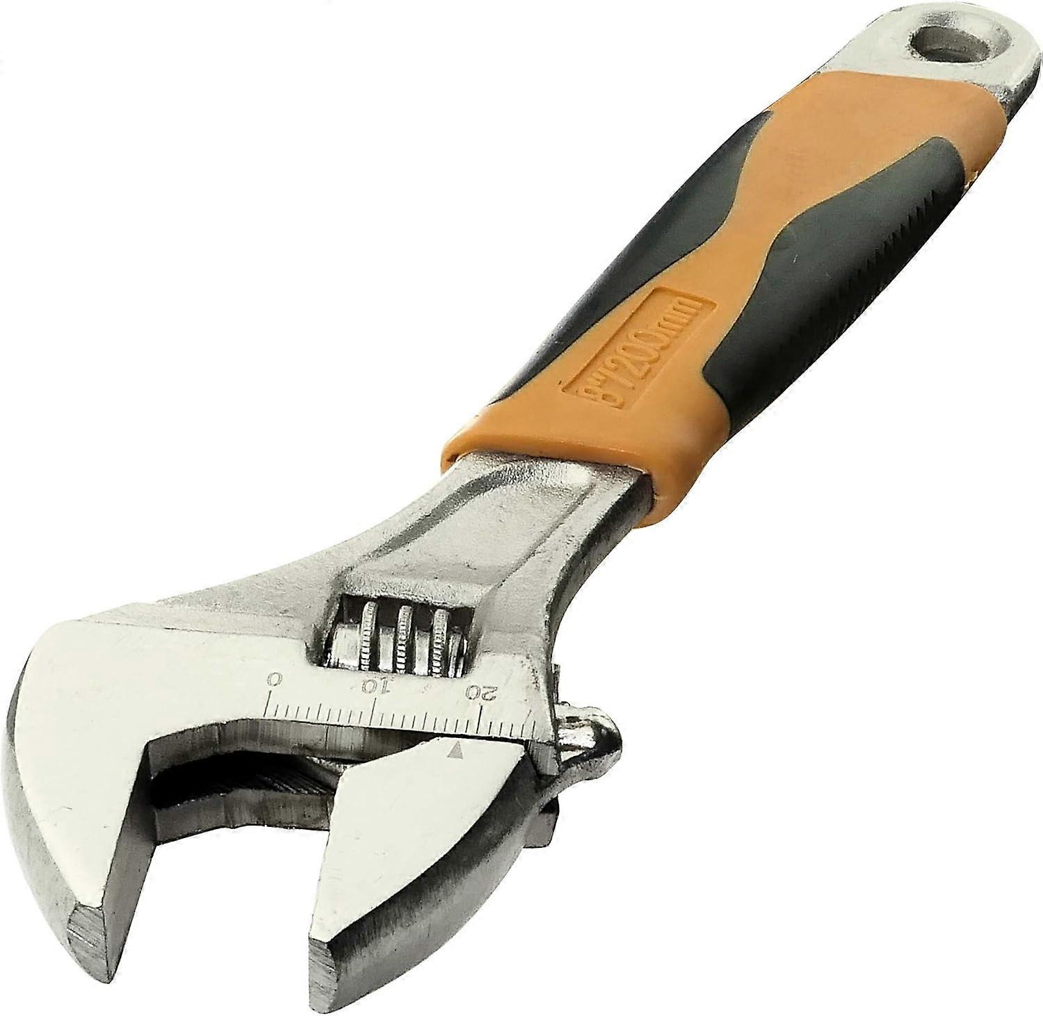 C45630 - 200mm open end wrench - adjustable from 0 to 25mm - straight handle - bi-material non-slip handle - versatility - reversible jaw - in CR-V st