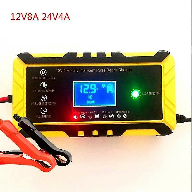 12V 8A 24V4A 110V~220V Touch Screen Pulse Repair LCD Battery Charger For Car Motorcycle Lead Acid Battery ST1M657