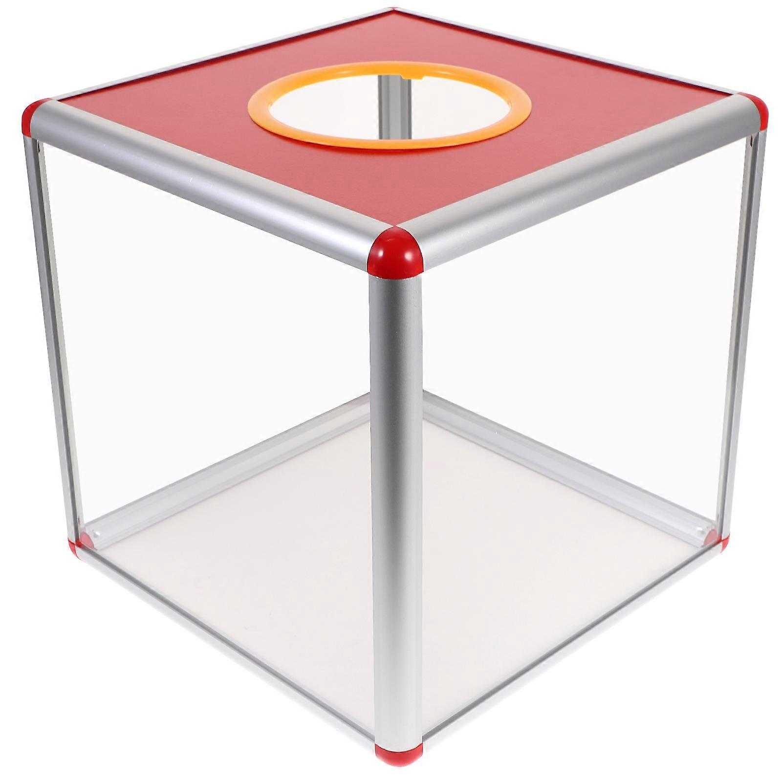 Fundraising Donation Box Charity Square Box Storage Case for Collecting Voting Contest