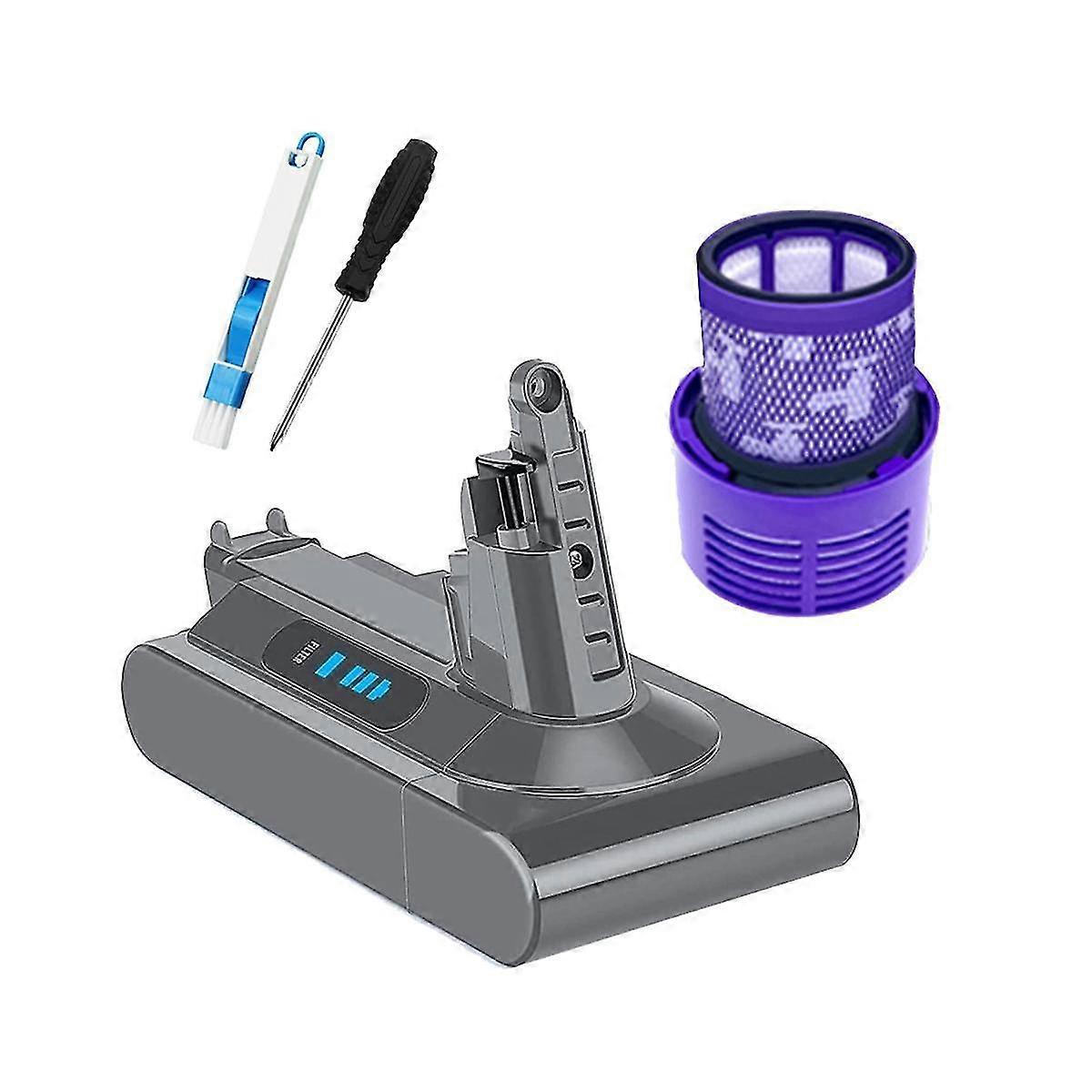 Replace V10 Battery Adapter+Filter Kit 25.2V compatible with V10 SV12 V10 V10 Animal Absolute Reminder