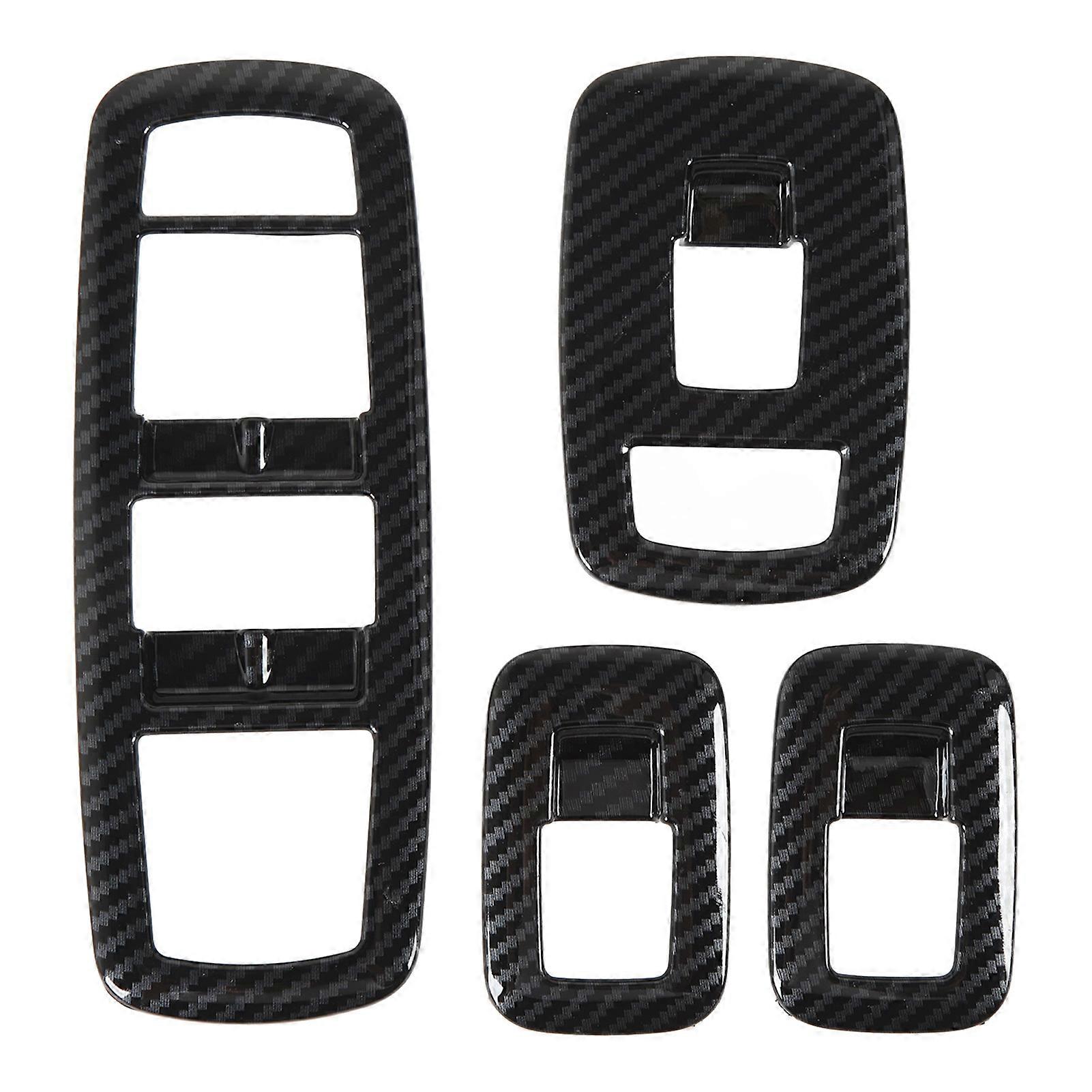 4 قطع نافذة رفع التبديل تقليم ألياف الكربون نمط رائع الملمس الزجاج رفع لوحة ديكور مناسب ل 1500 2023