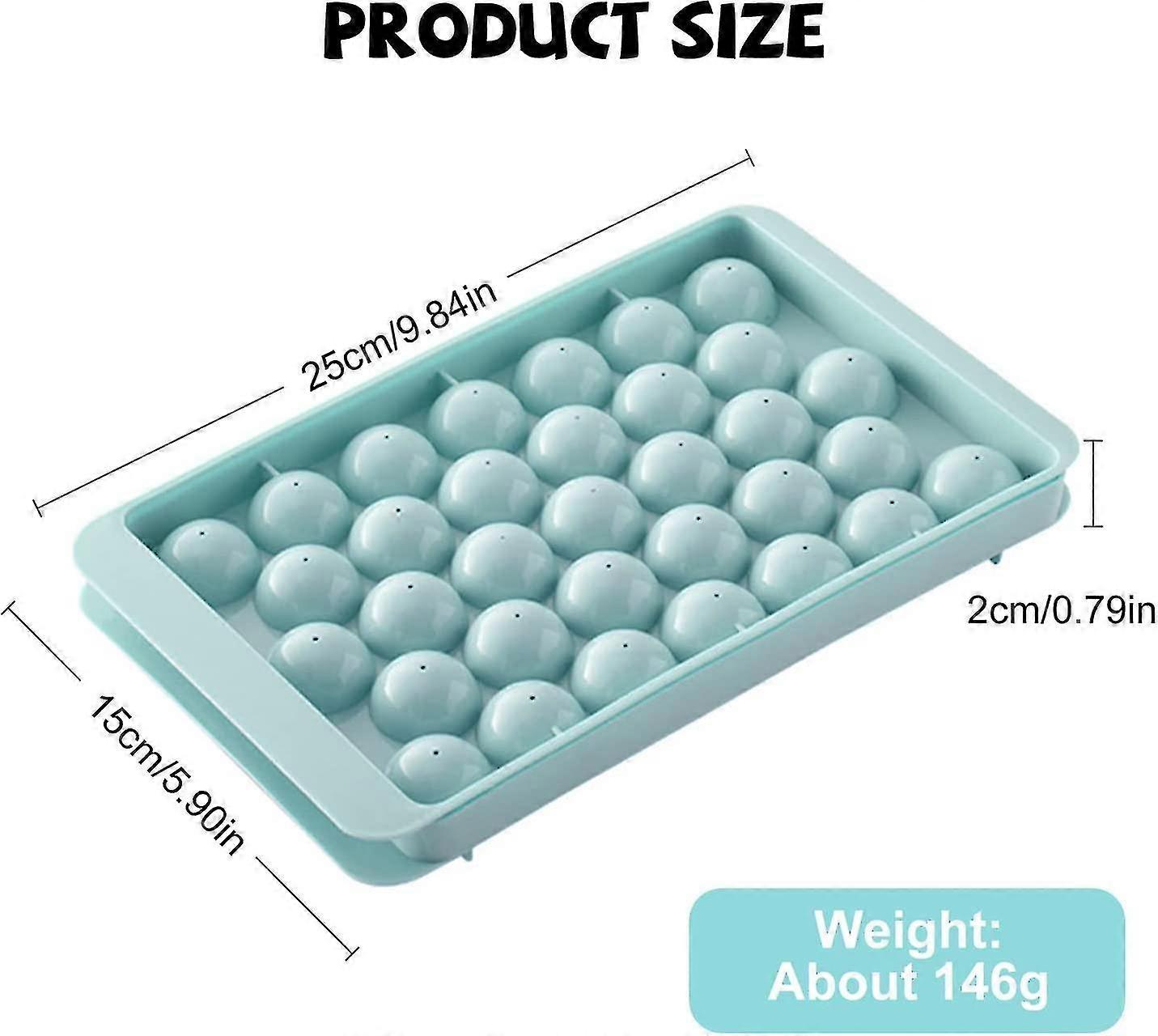 Round Ice Cube Tray With 4400ml Ice \\u200bstorage Container ,mini Circle Ice