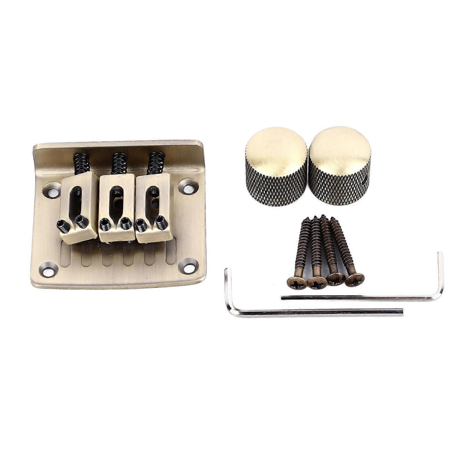 Electric Bass Bridge Set 4 String Fixed Bridge Replacement With Mounting Parts Musical Instrument Accessories