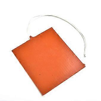 12v Dc 12w 100*120mm Silicone Orange Heater Pad Flexible Waterproof For 3d Printer Heated Bed Heating Mat