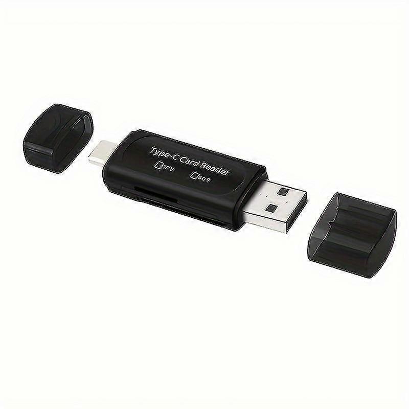 4-in-1 Type C/USB A To SD/Micro SD/SDXC/SDHC Dual Card Slot Memory Card Reader