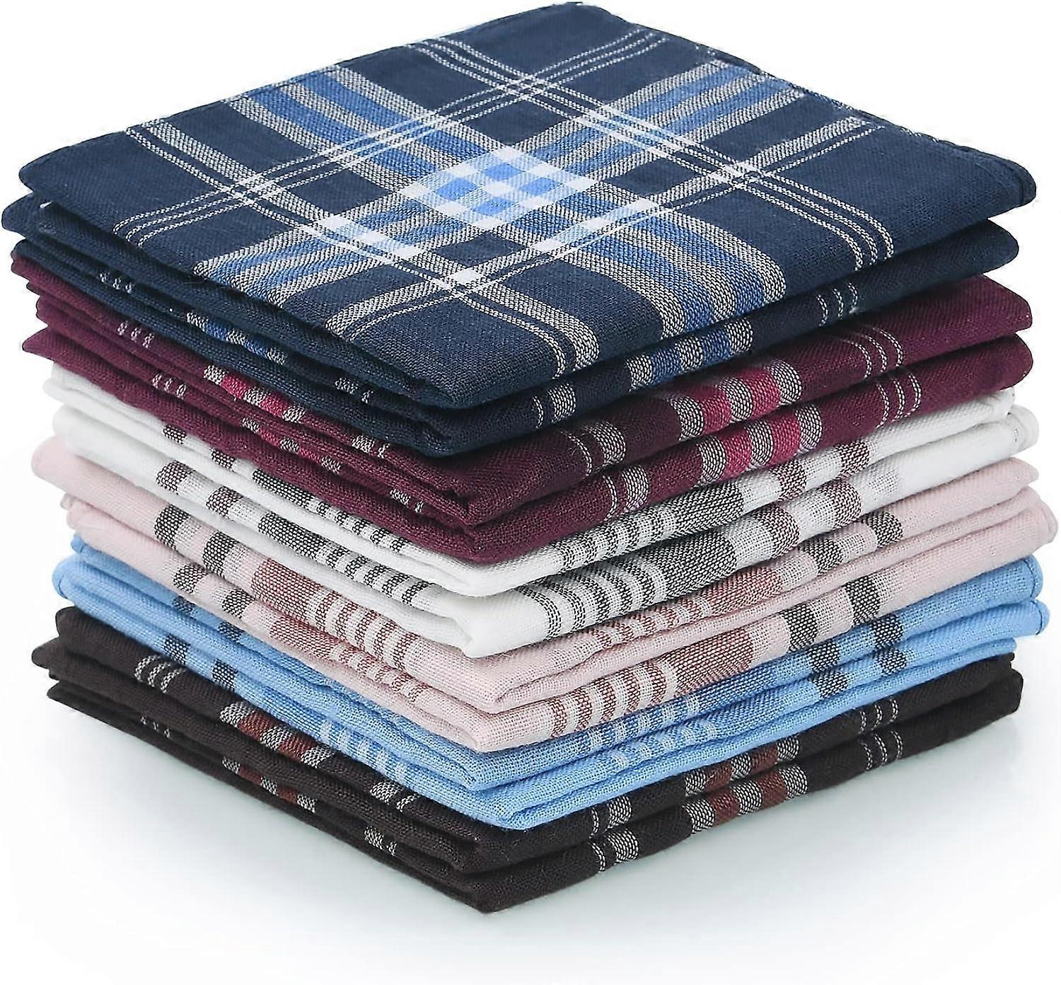 Ανδρικά μαντήλια, 12 Pack Gents Hankies, Mens Premium Μαντήλια Βαμβάκι Λευκό Pocket Square Ha Δώρο για την οικογένεια GGZ SZRH A-F