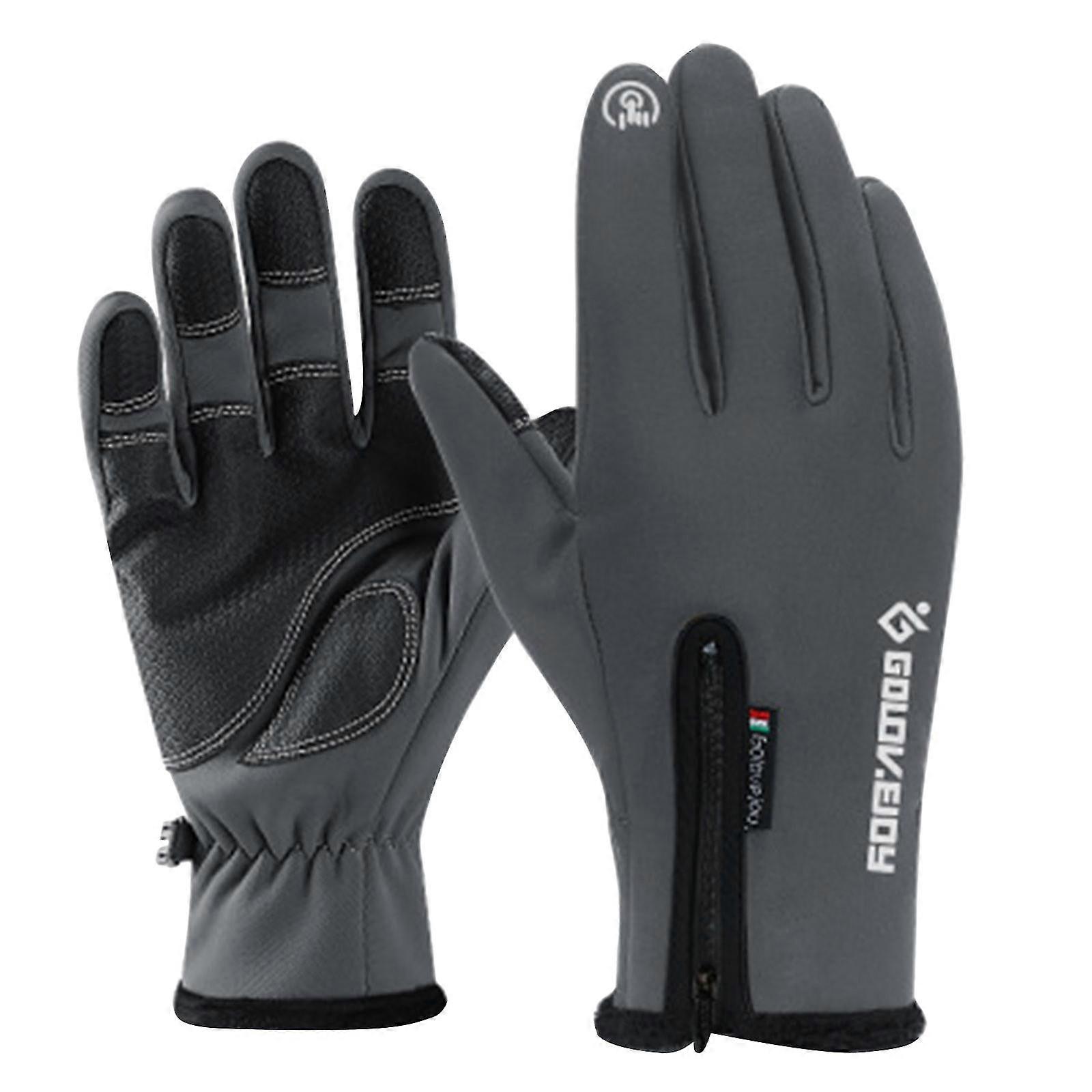 Climbing Gloves Unisex Outdoor Waterproof Windbreak Gloves Winter Screen Plus Velvet A16