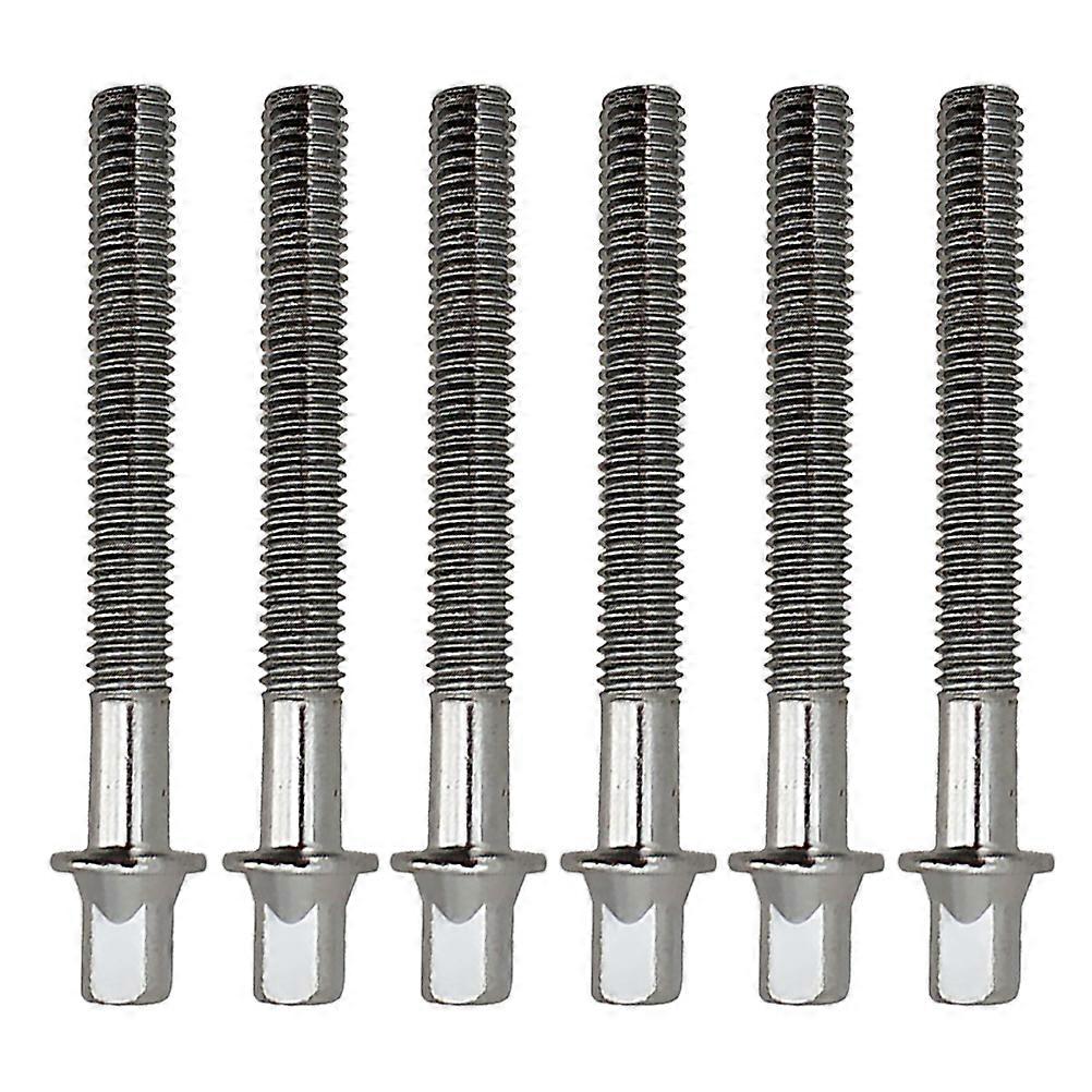 6Pcs Metal Durable Drum Fastener Mounting Short Screws with Washers for Drum Lugs(Silver)