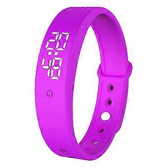 V9 Body Temperature Monitor Thermometer Vibration Alarm Wristband Smart Bracelet