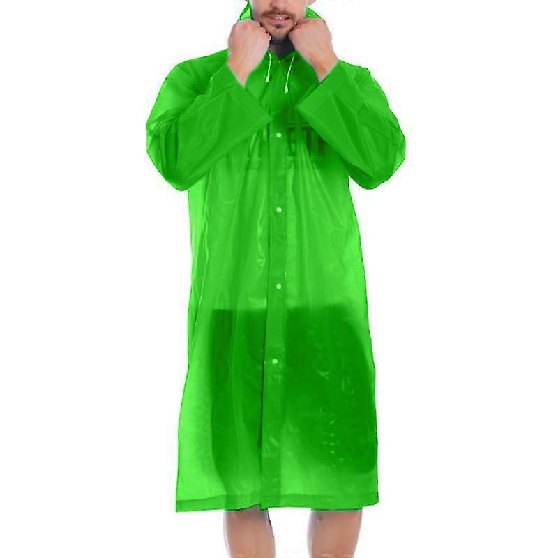 Rain Ponchos For Adults Reusable - Waterproof Hooded Raincoats For Men Women Impermeable Eva Rain Coat Jacket