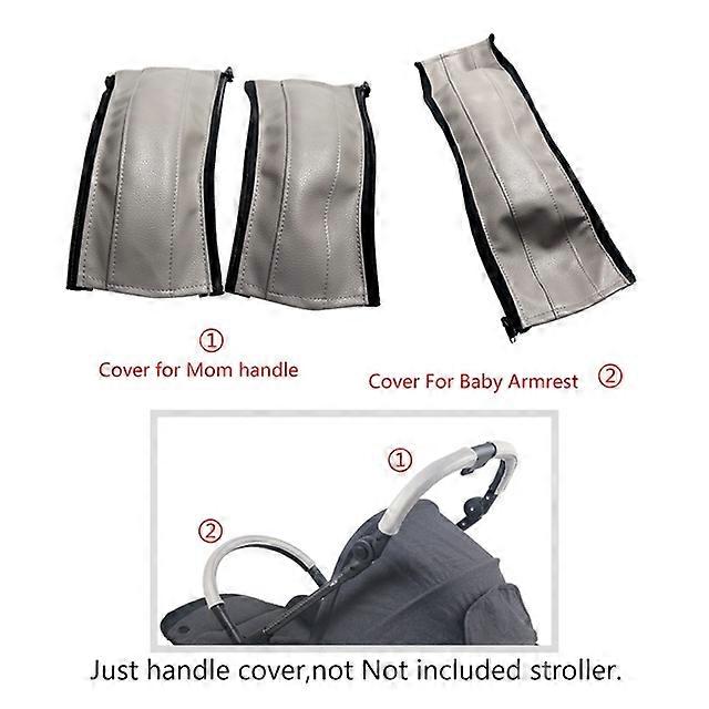 Leather Handle Cover Fit For Cybex Eezy S Twist 2/ Eezy S Twist + 2 Stroller Pram Sleeve Case Armrest Cover Stroller Accessories