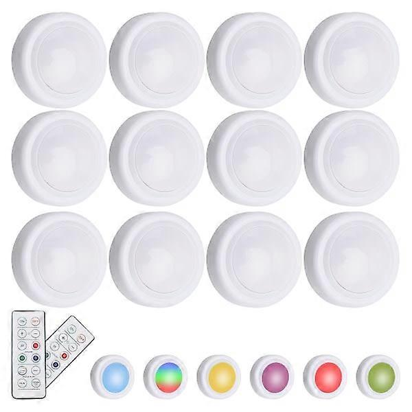LED spotlights with remote control - Wireless MultiColor 12-pack