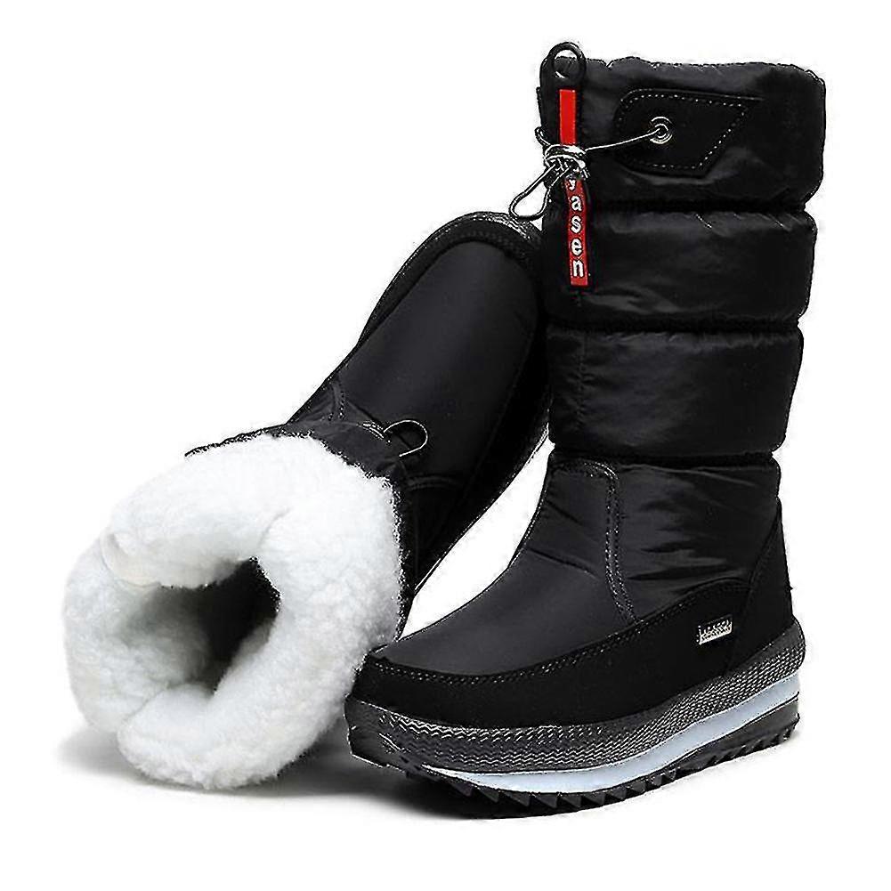 Kadın Kar Botları Platform Kış Botları Kalın Peluş Su Geçirmez Kaymaz Botlar Moda Kadın Kış Ayakkabıları Sıcak