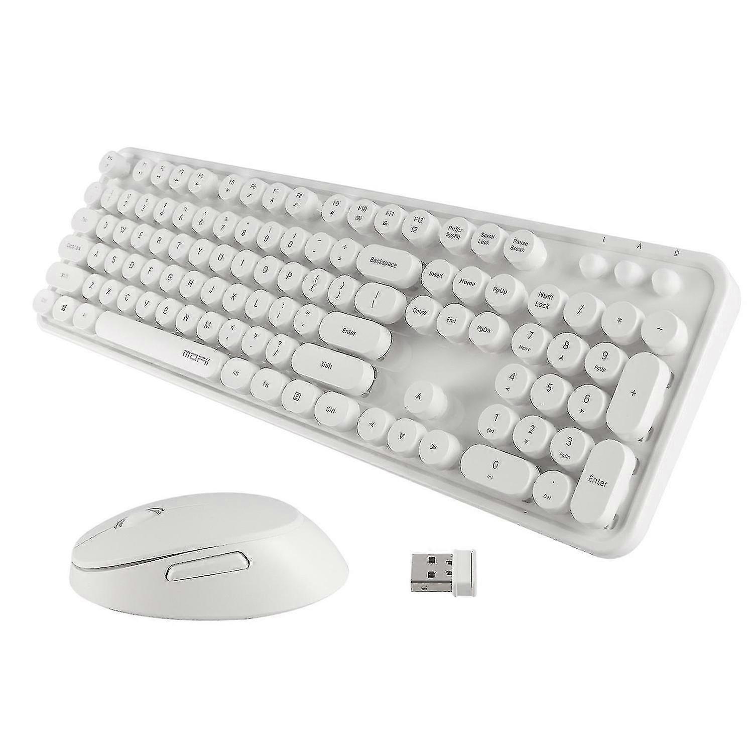 Wireless Keyboard And Mouse Set 2.4g Wireless Keyboard Punk Keycap /pc/mute