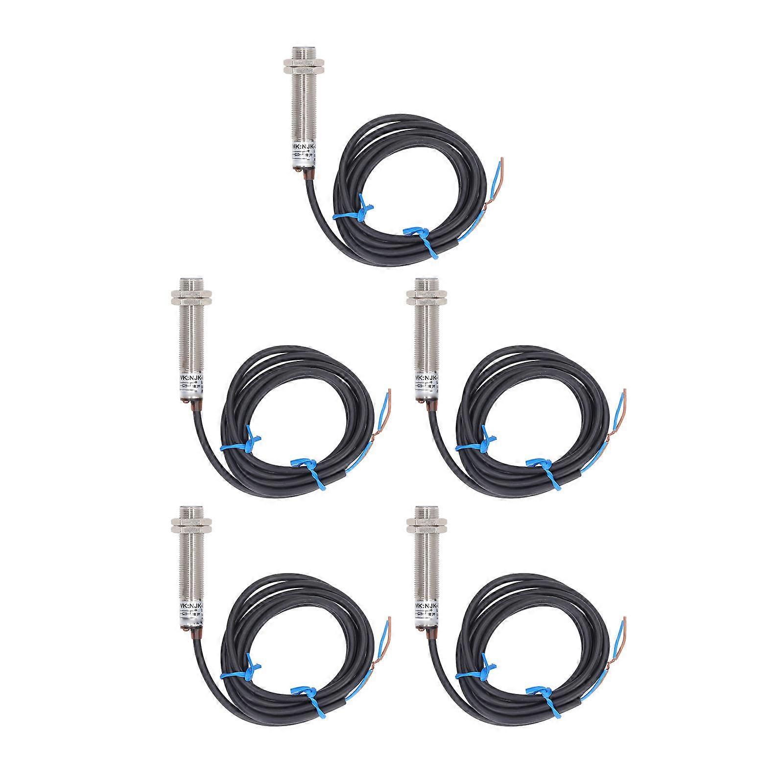 5PCS Proximity Sensor NPN Aluminum Alloy Sensitive Hall Switch Sensor for Pneumatic 6?30VDC