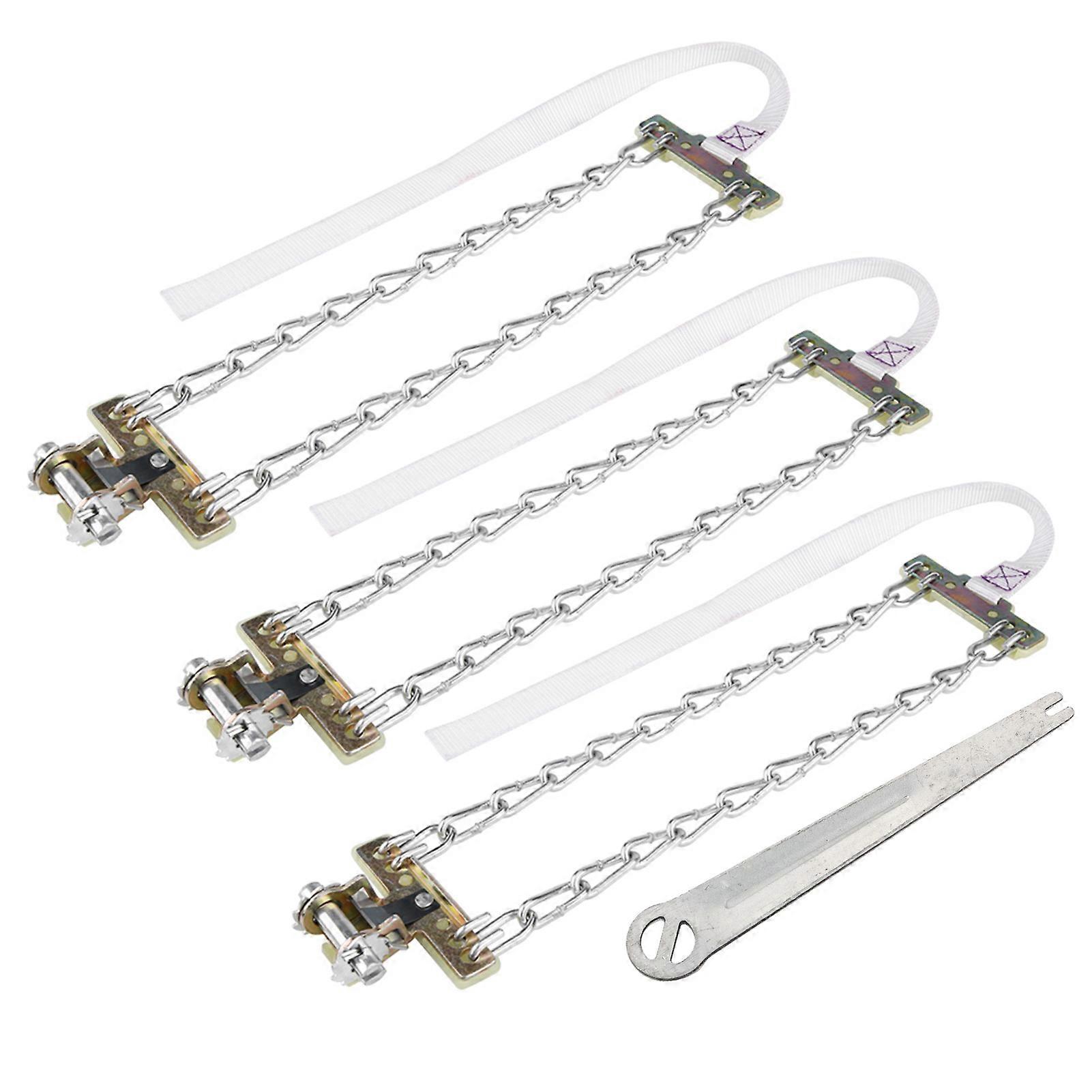 3pcs 235-285mm נגד החלקה בוץ קרח שלג צמיג שרשרת צמיגים חורף אבטחה חגורת צמיגים עבור רכב שטח משאית