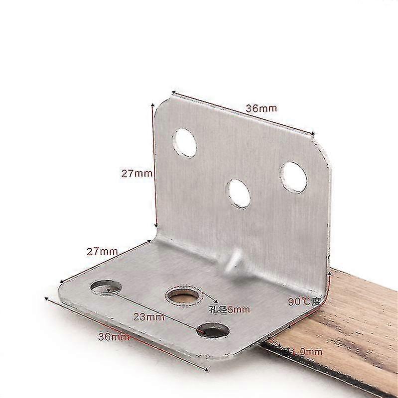 10pcs厚みのあるステンレス鋼の三角形固定ブラケット90度右仕切り壁家具ハードウェアコネクタアクセサリーthハッピーH
