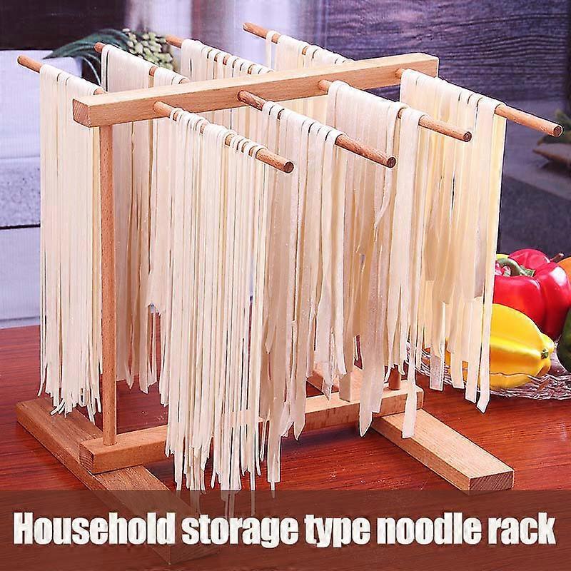 Collapsible Wooden Pasta Drying Rack Beechwood Spaghetti Drying Stand