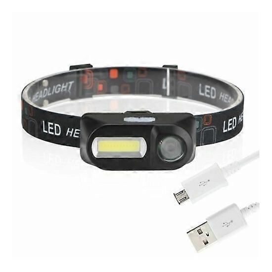 USB rechargeable headlight outdoor emergency head-mounted flashlight